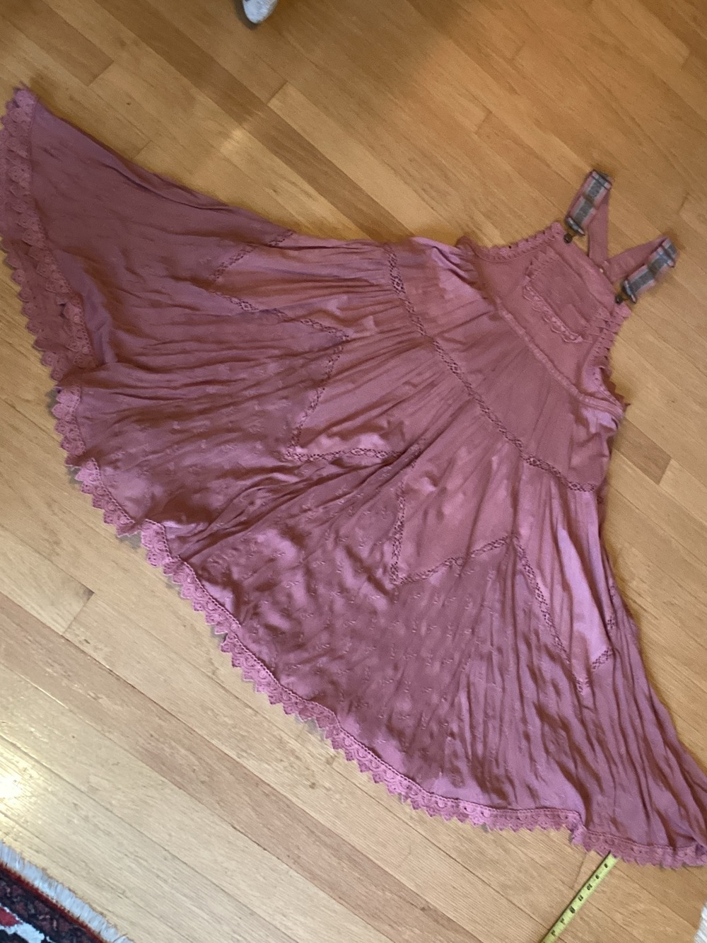 Free People Dusty Rose Pink Cotton Maxi Skirt Overalls - Picture 11 of 16